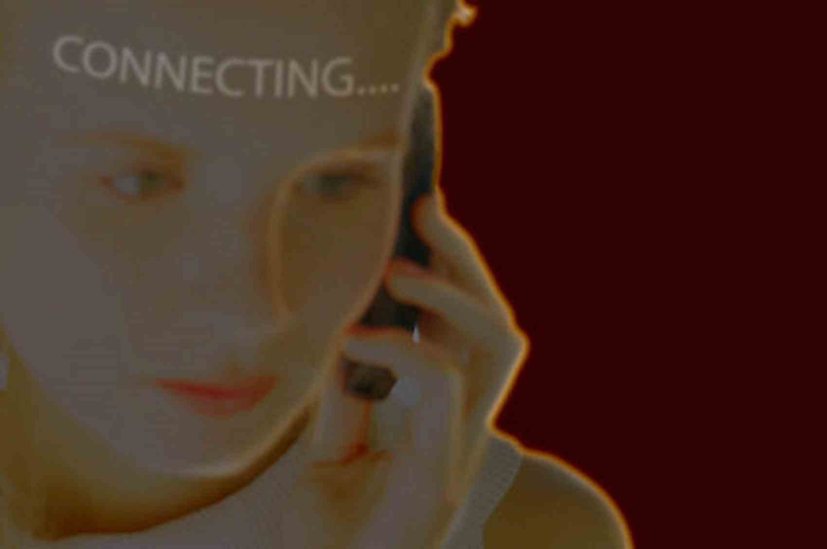 Woman Using Cell Phone With Superimposed Word Connecting (1)